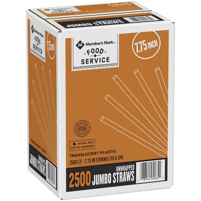 Member's Mark Jumbo Unwrapped Straws 2500 ct. Sam's Club