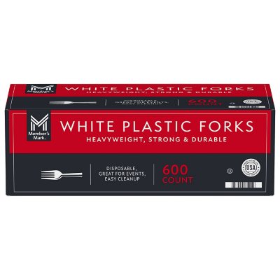 Plastic Forks White Heavy Duty