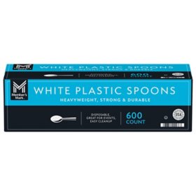 Member's Mark Heavyweight White Plastic Spoons, 600 ct.