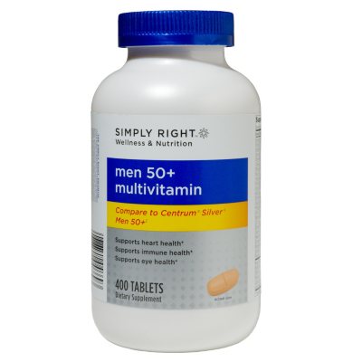 Simply Right 50+ Men’s Multivitamin (400 ct.) - Sam's Club