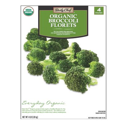Daily Chef Organic Broccoli Florets (4 lbs.) Sam's Club