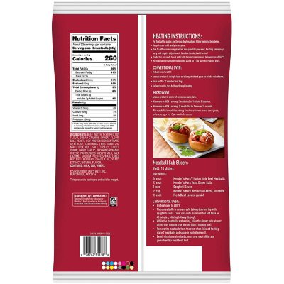 Member S Mark Italian Style Beef Meatballs Frozen 6 Lbs Sam S Club