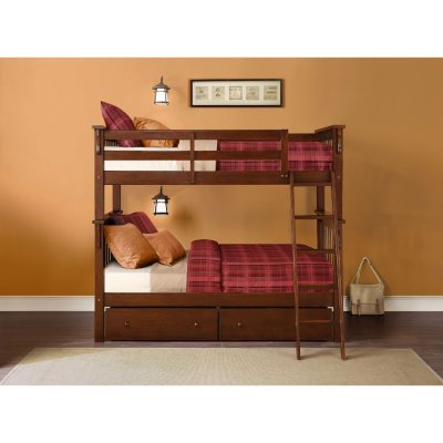 Whitman Twin Bunk Bed with Storage Drawers Sam s Club