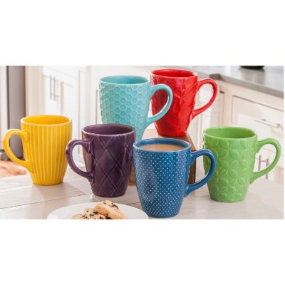 Stoneware Mugs with Lids, Set of 6 - Sam's Club