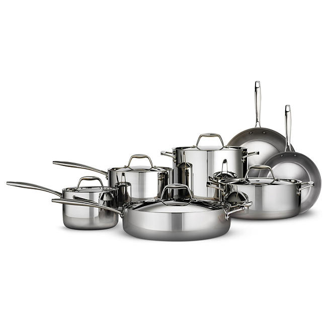Member's Mark Tri-Ply Clad Stainless-Steel 12-Piece Cookware Set