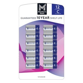Member's Mark C Alkaline Batteries, 12 Pack