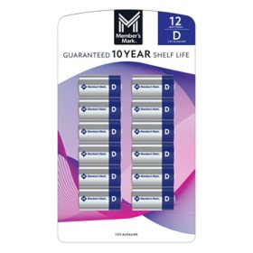 Member's Mark Alkaline D Batteries 12 Pack