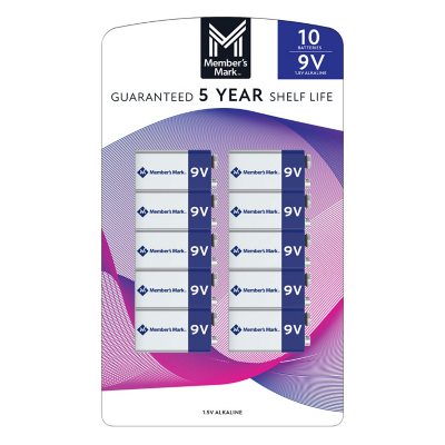Member's Mark Alkaline 9V Batteries (9/10 Pack)