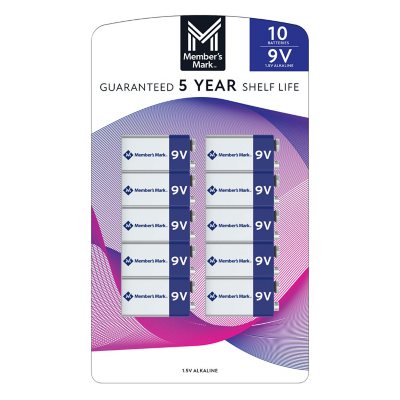 Member's Mark Alkaline 9V Batteries (10 Pack) - Sam's Club