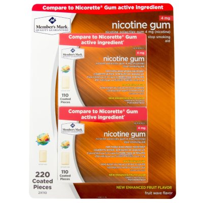 Member's Mark 4mg Nicotine Gum, Fruit Wave (220 ct.) Sam's Club