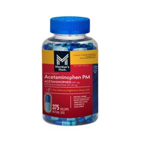 Member's Mark Acetaminophen PM Rapid Release Gelcaps, 375 ct.