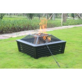 35 Square Metal Fire Pit Sam S Club