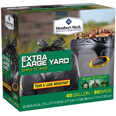 Member's Mark Simple Tie Heavy Duty Black Trash Bags (55 gal., 80 ct.) -  Sam's Club