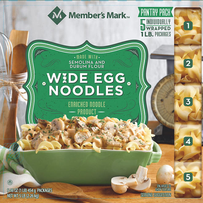 Member's Mark Wide Egg Noodles (5 pk.)