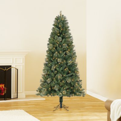 7 ft Member's Mark Artificial Pre-Lit Baytown Cashmere Spruce Christmas ...