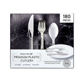 PAMI Heavy-Weight Disposable Plastic Cutlery Set With 16 Forks, 16