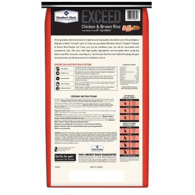 Member's Mark Exceed Cat Food, Chicken & Brown Rice Recipe (16 lbs.) - Sam's  Club