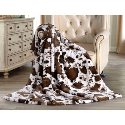 LUX THROW BROWN COW DOTCOM ONLY Sam s Club