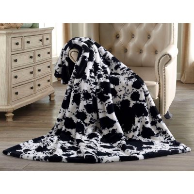 LUX THROW BLACK COW DOTCOM ONLY Sam s Club