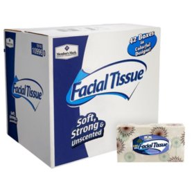 Member's Mark Soft and Strong 2-Ply Facial Tissue, Flat Boxes 110 tissues/box, 42 boxes