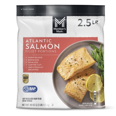 Member's Mark Wild Caught Frozen Alaskan Salmon Burgers - IlmHub Halal  Foods & Ingredients