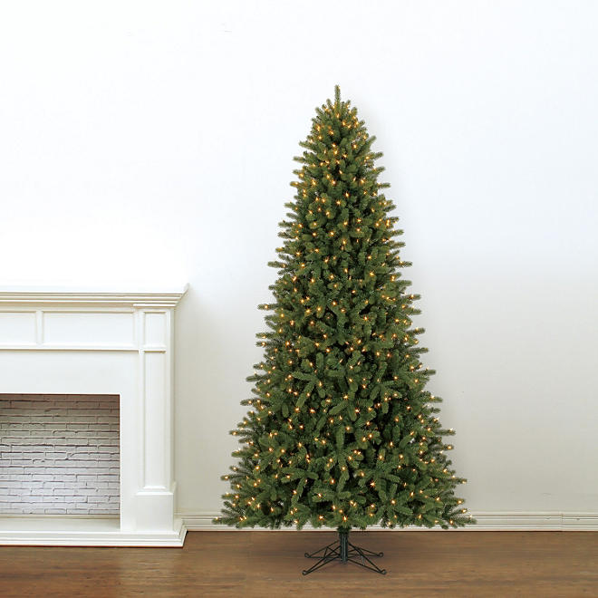 9' Member's Mark Artificial Pre-Lit LED Lansing Pine Quick Set Simple Shape Christmas Tree