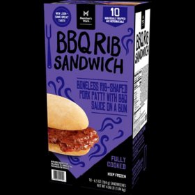 Member S Mark Bbq Rib Sandwich Frozen 10 Ct Sam S Club