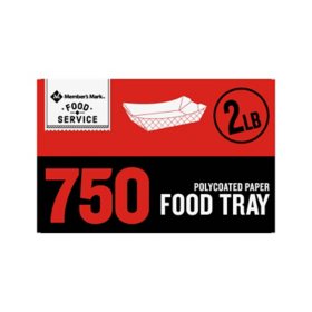 Member's Mark 2lb. Heavy Duty Paper Food Trays 750 ct.