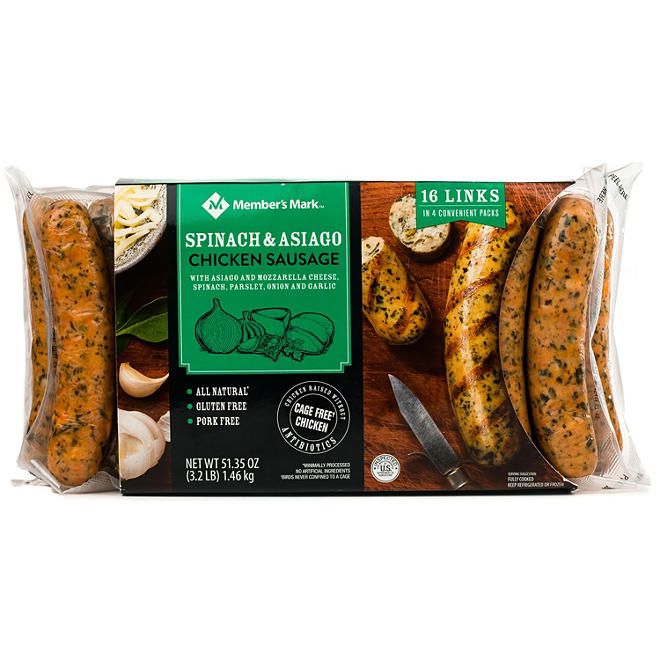Member's Mark Spinach and Asiago Chicken Sausage (16 ct.)