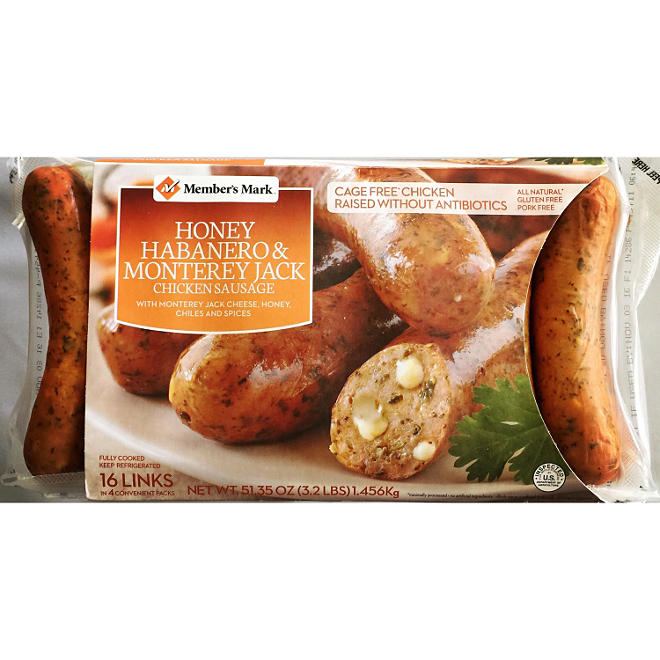 Member's Mark Honey Habanero & Monterey Jack Chicken Sausage (16 links) 