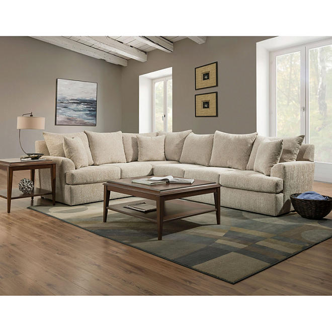 Member's Mark Olympia L-Shaped Upholstered Sectional (Assorted Options)
