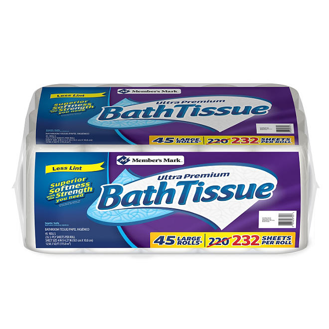 Member's Mark Ultra Premium Bath Tissue, 2 ply (232 sheets, 45 rolls)
