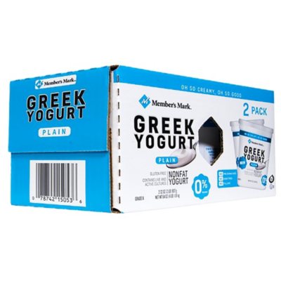 Member's Mark Plain Greek Nonfat Yogurt (32 oz., 2 pk.) - Sam's Club