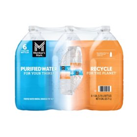 Member's Mark Purified Water, 1 gal., 6 pk.