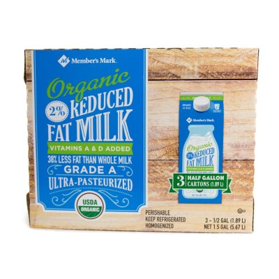 Member's Mark Organic 2% Milk (1/2 gal., 3 ct.) - Sam's Club