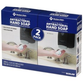 Member's Mark Commercial Foaming Antibacterial Hand Soap Refill 33.8 oz., 2 pk.