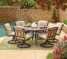 Member s Mark Miller s Creek Round Sunbrella Dining Set Sam s Club