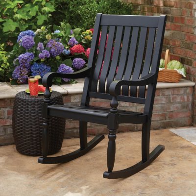 Black rocking chair deals porch