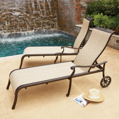 Agio commercial deals sling chaise lounge