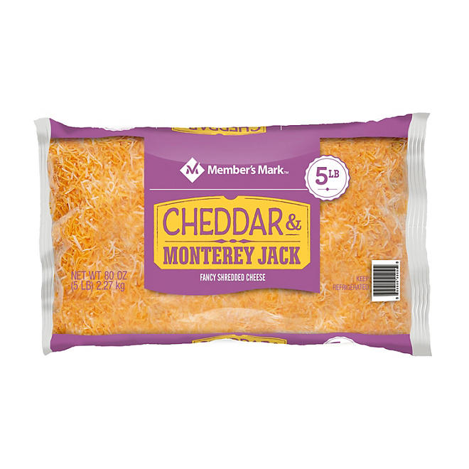 Member's Mark Mild Cheddar and Monterey Jack Fancy Shredded Cheese (5 lbs.)