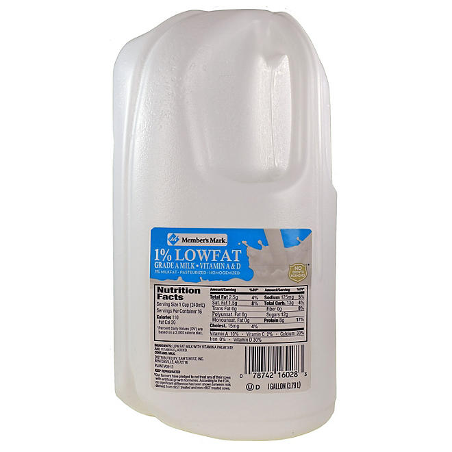 Member's Mark 1% Low Fat Milk 1 gal. jug