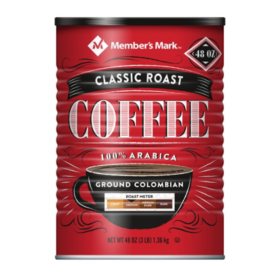 Member's Mark Classic Roast Ground Coffee, Colombian, 48 oz.