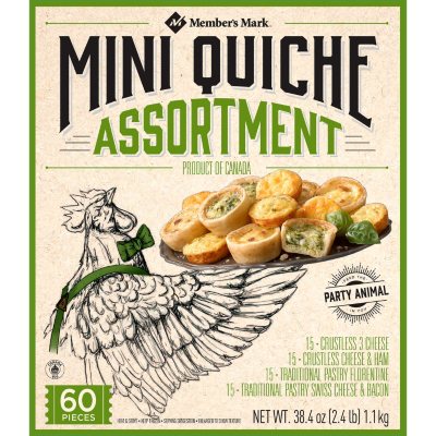 American Bistro Vegetarian Mini Quiche Trio Pastries, 15 mini quiches at Whole  Foods Market