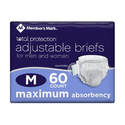  Medium Adult Diapers 12 Pack - Moderate Absorbency