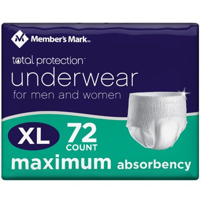 Member's Mark Total Protection Unisex Briefs (Choose Your Size