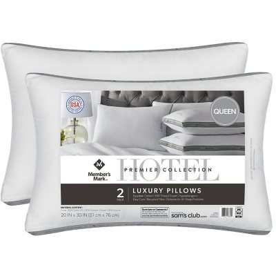 Luxury Set of 2 Down Alternative Bed Pillow Velvet Cover All Size Hypoallergenic 