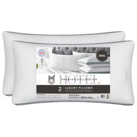 Member's Mark Hotel Premier Collection Bed Pillows, Assorted Sizes Set of 2