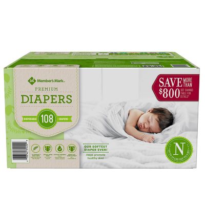 pampers newborn diapers sam's club