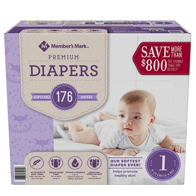 sam's club pampers newborn diapers