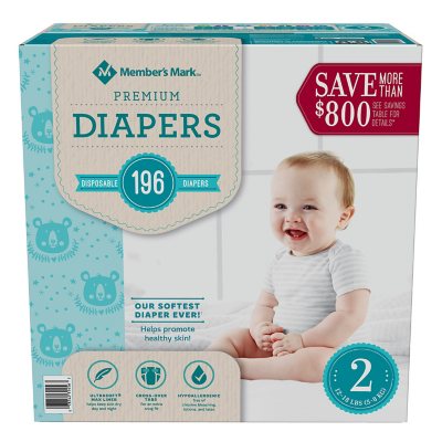 Member's Mark Premium Baby Diapers, Size 3 - 234 Ct. (16 - 28 lbs.)